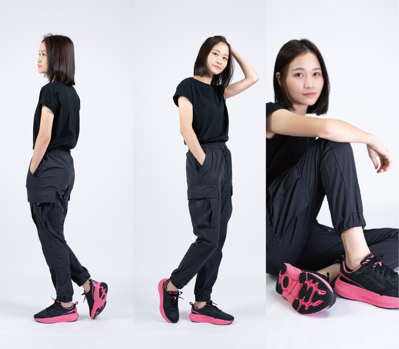 USTINI Leopard Earthing Shoes black pink outfit photo 2