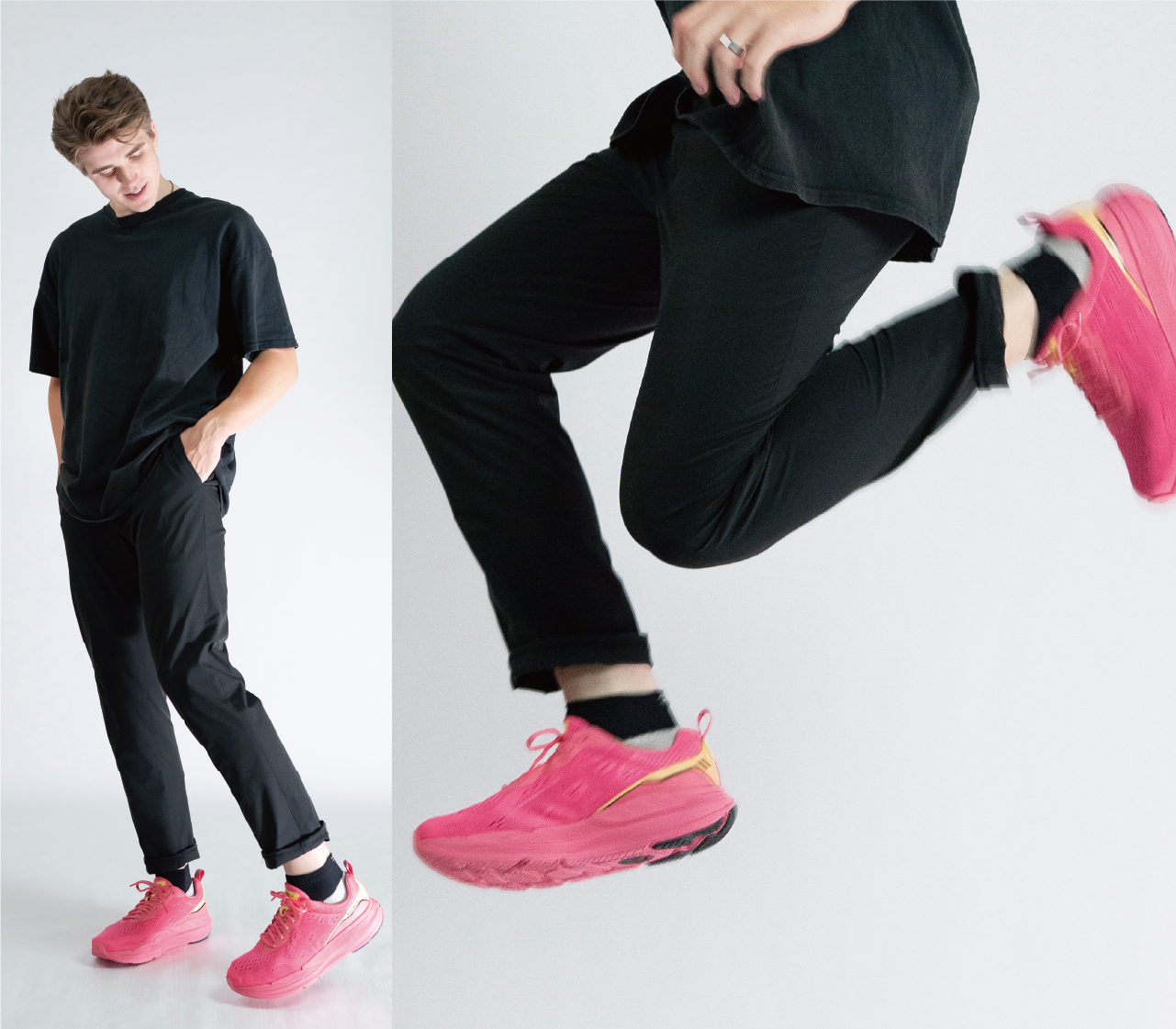 USTINI Leopard Earthing Shoes pink outfit photo 4