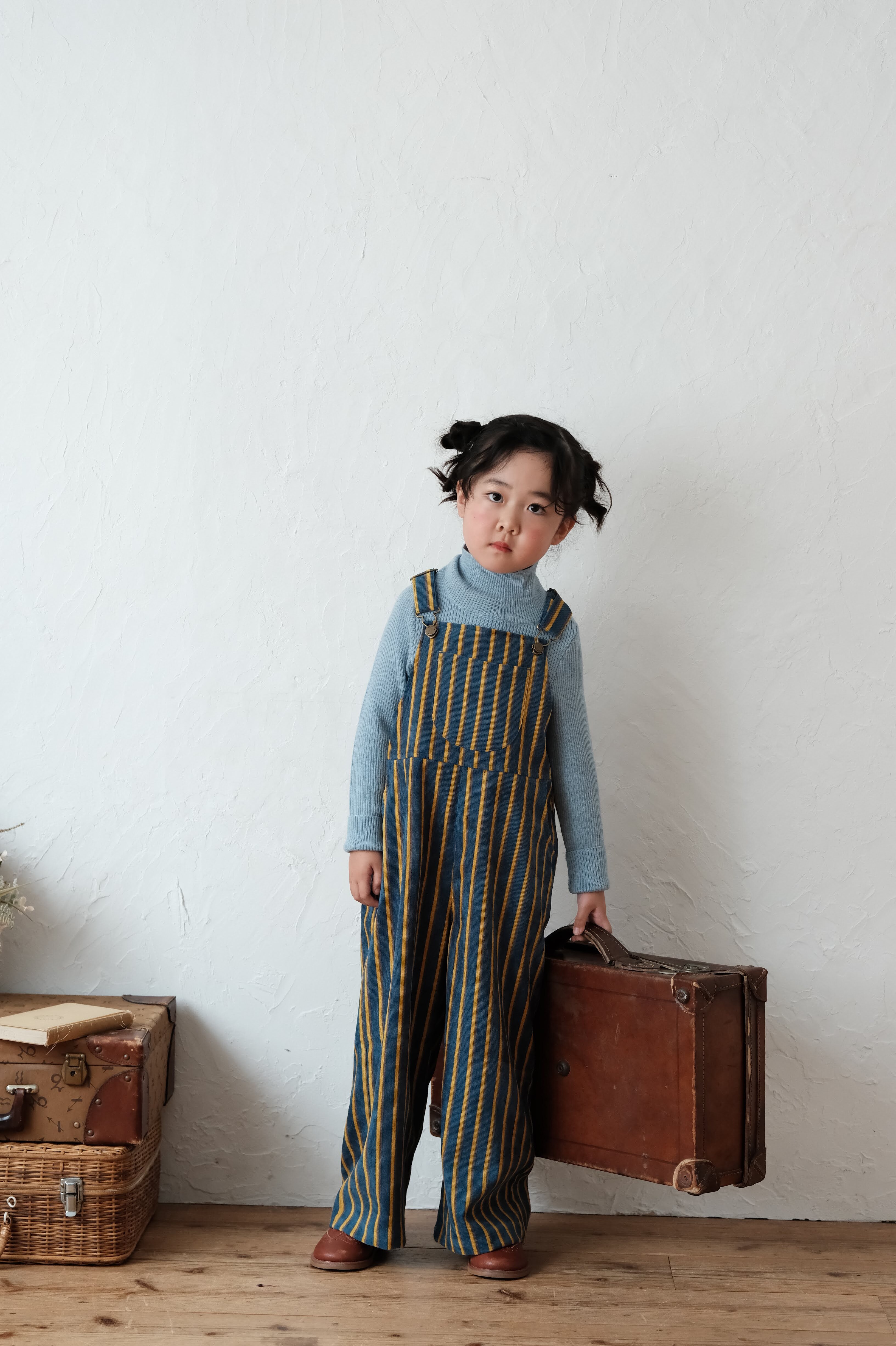 mes kids des fleurs 高領羊毛針織衫 Turtleneck sweater-blue