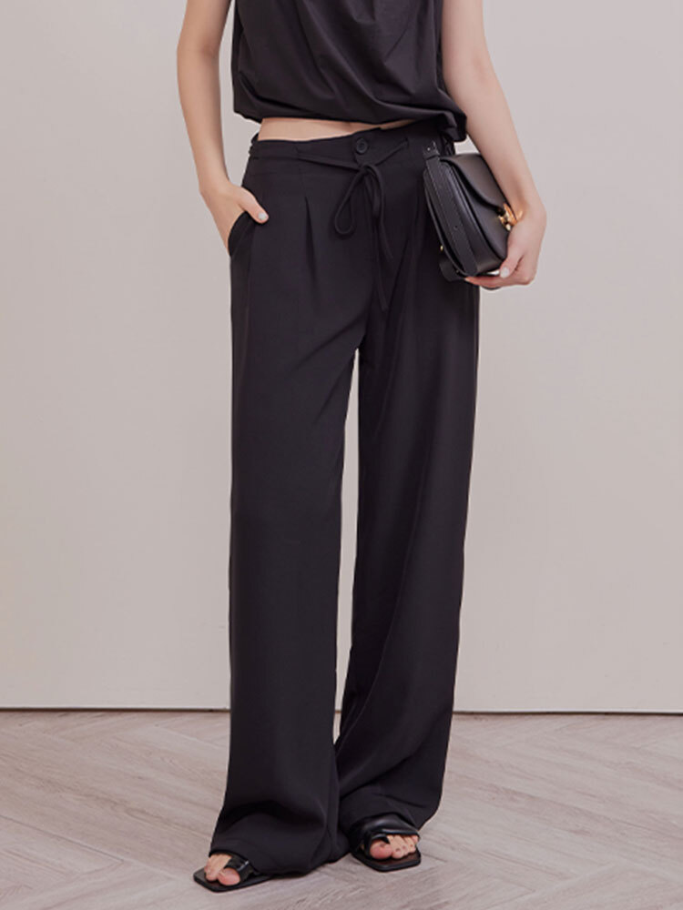 OH！HER 氣質闊腿綁帶西裝褲
