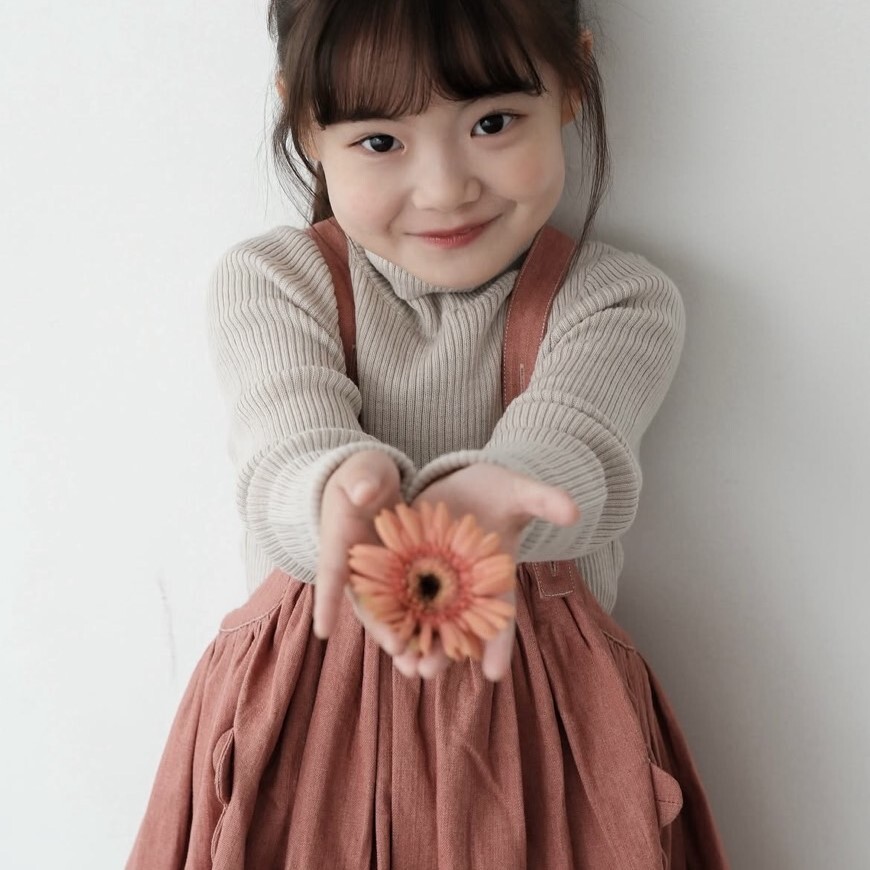mes kids des fleurs 高領羊毛針織衫 Turtleneck sweater-grey