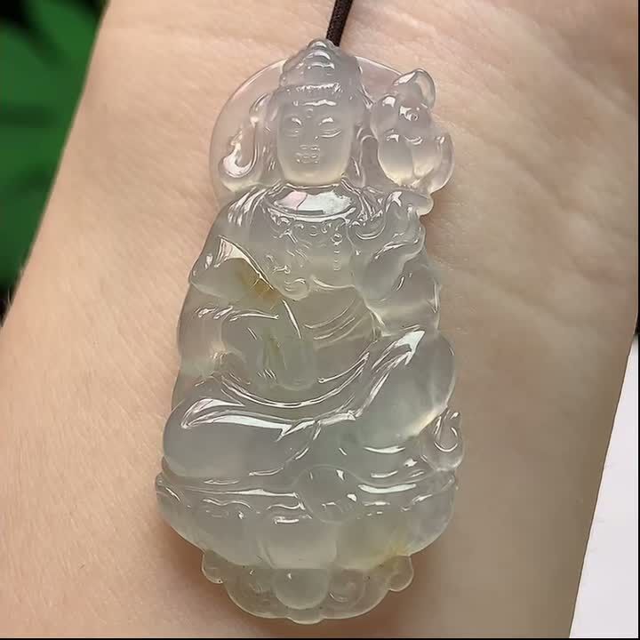 107310 翡翠冰種大勢至菩薩