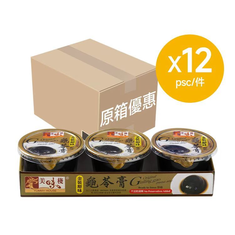 美味棧 金裝原味龜苓膏 (220gx3) x12_原箱優惠