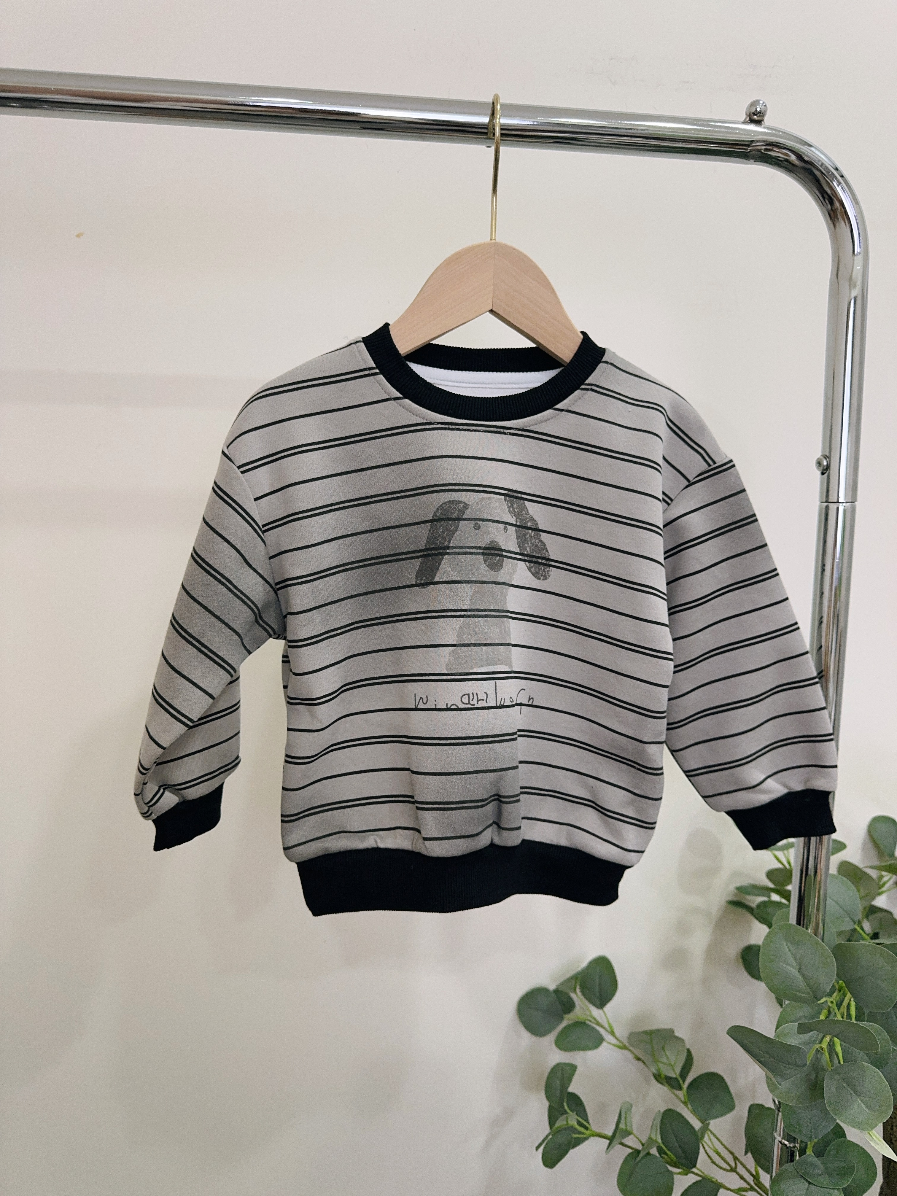 XT6662條紋暈染條紋狗狗上衣c51