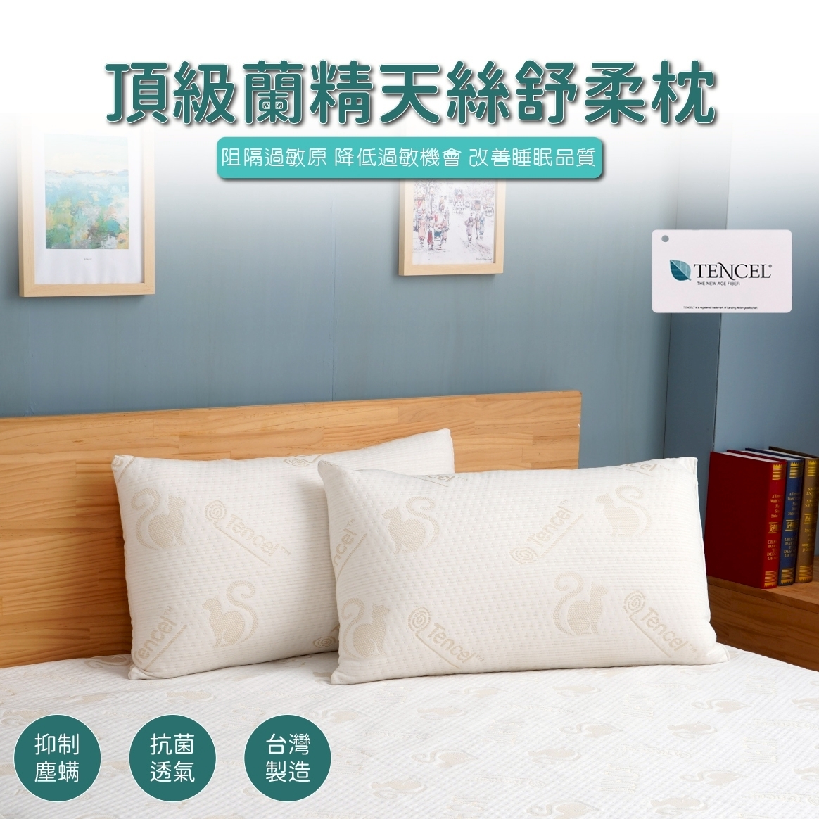 【藍貓Blue cat】頂級天絲羽絲絨枕