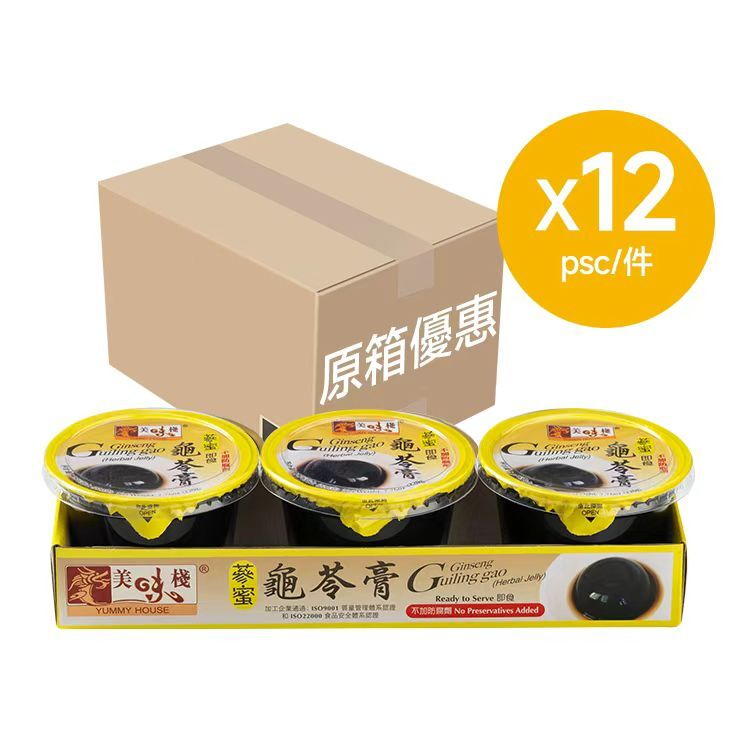 美味棧 蔘蜜龜苓膏 (220gx3)x12_原箱優惠