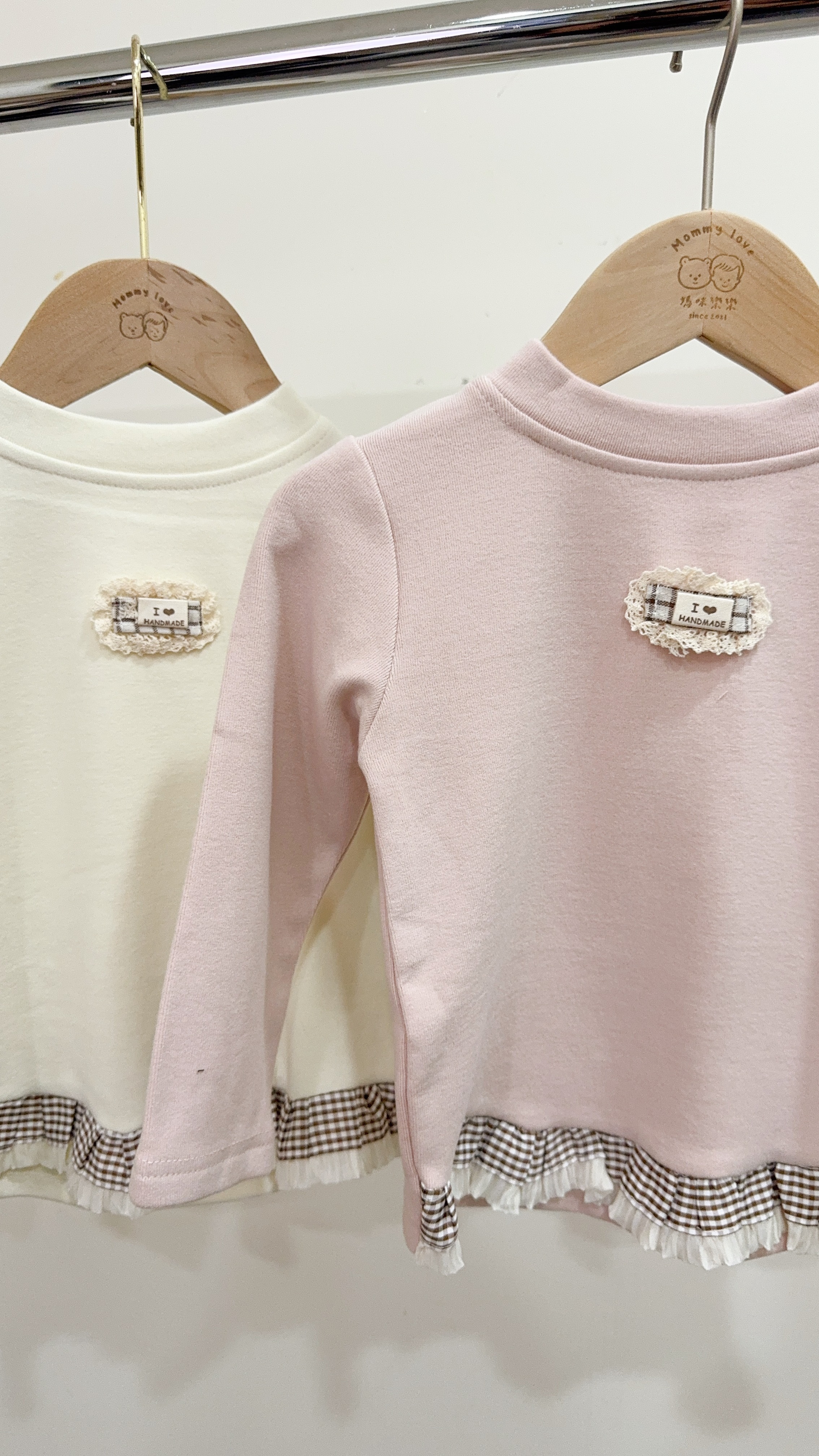 A969蕾絲格子花邊上衣c54