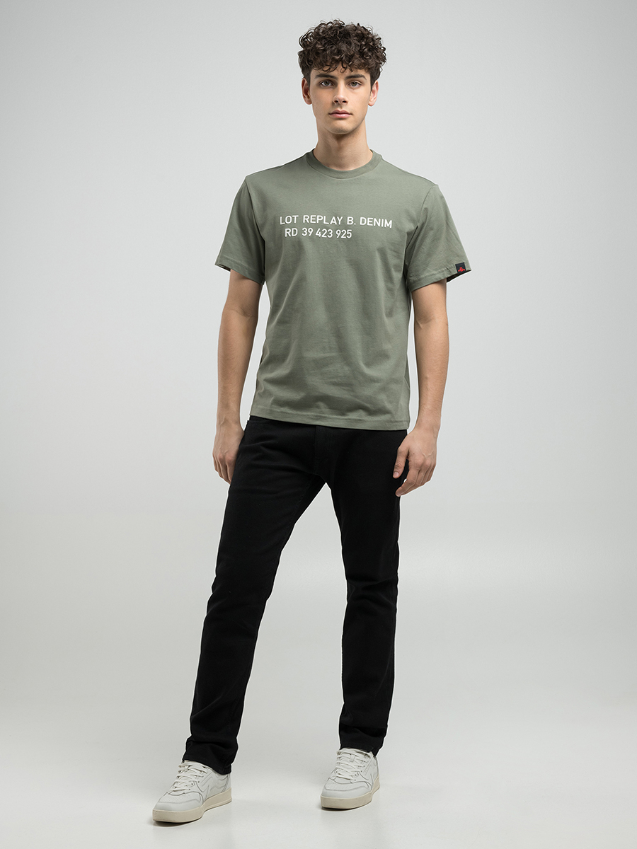 薄荷綠經典字母短袖T-Shirt