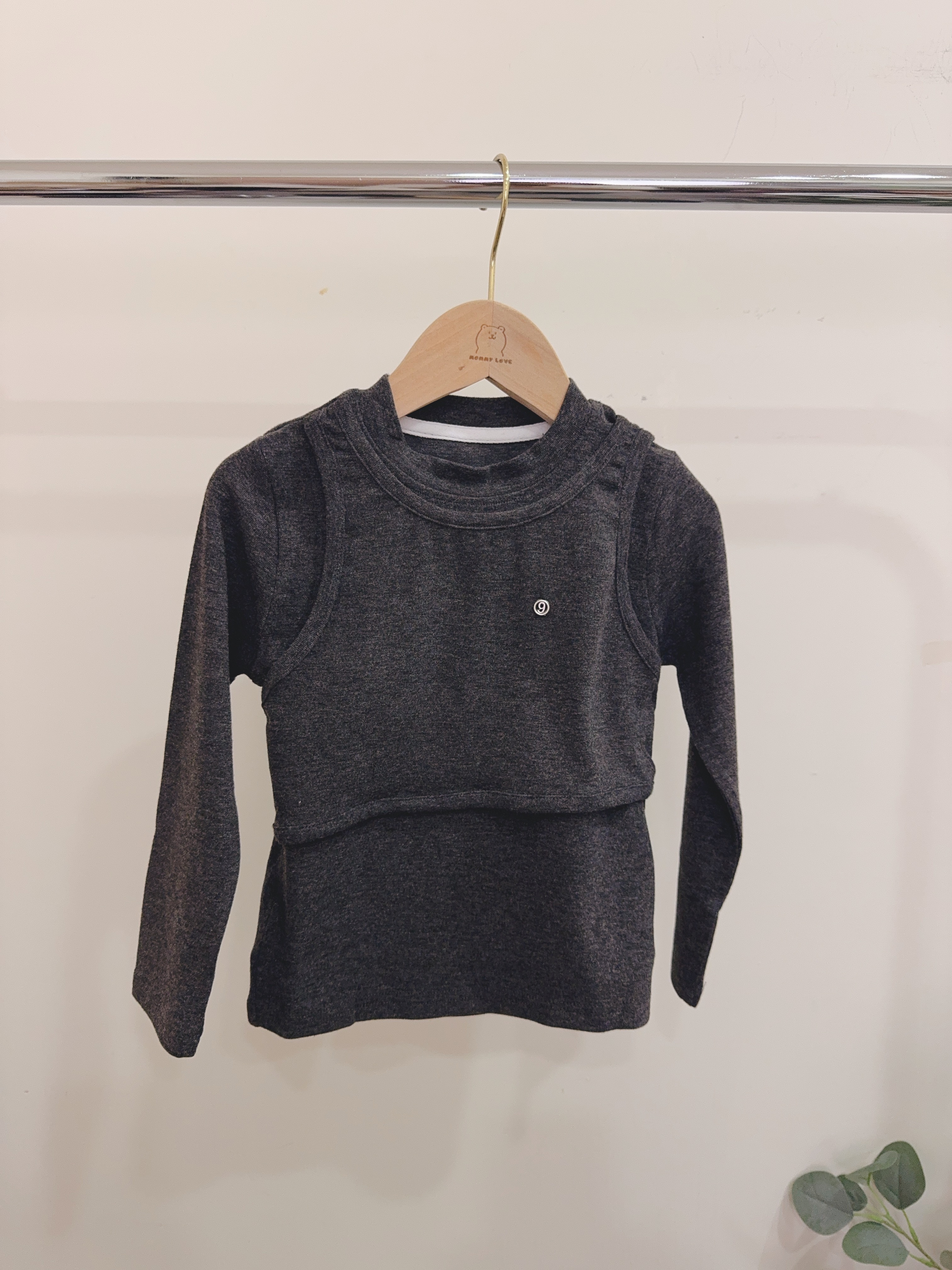 9903超彈假兩件上衣c55