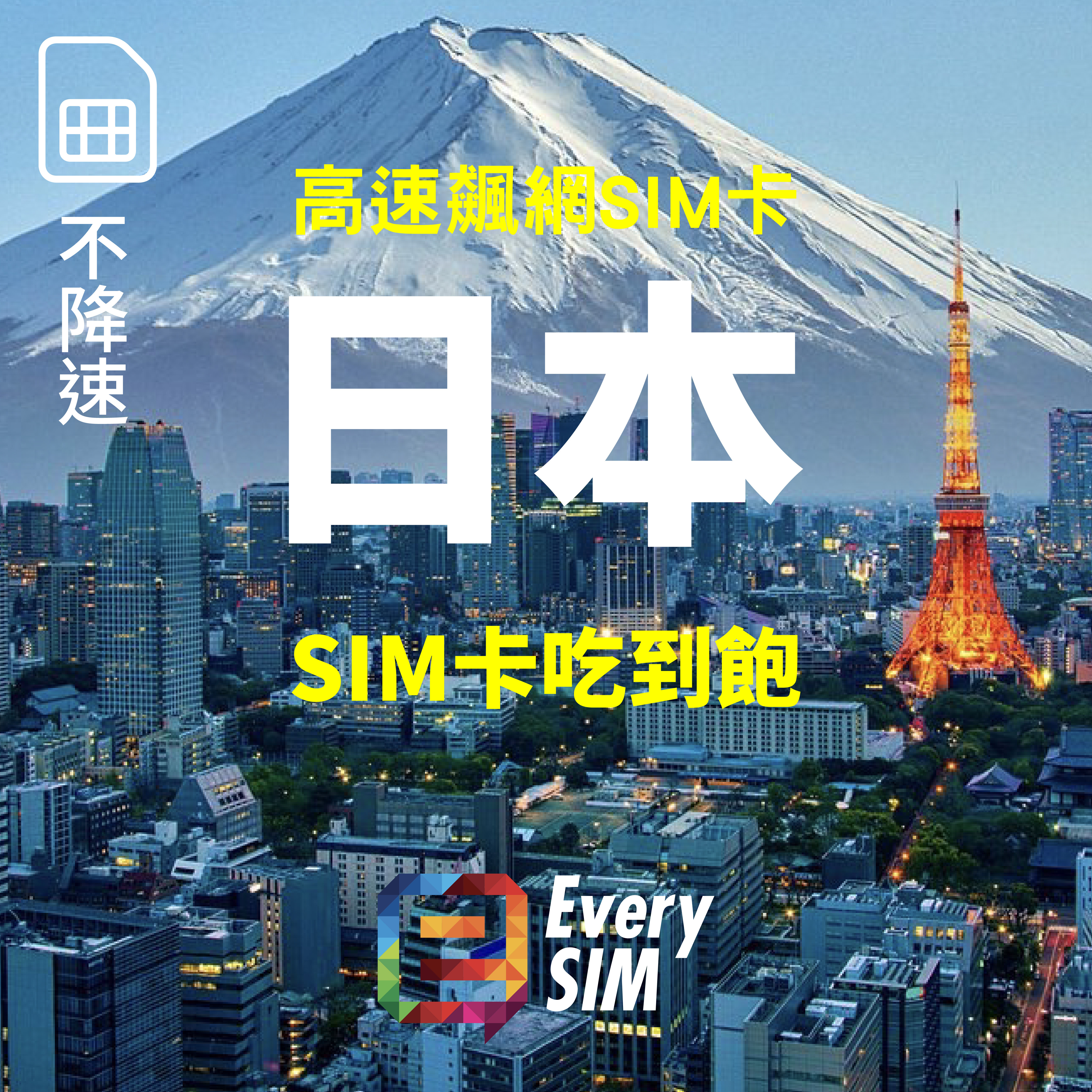 日本SIM卡 吃到飽 1-15天