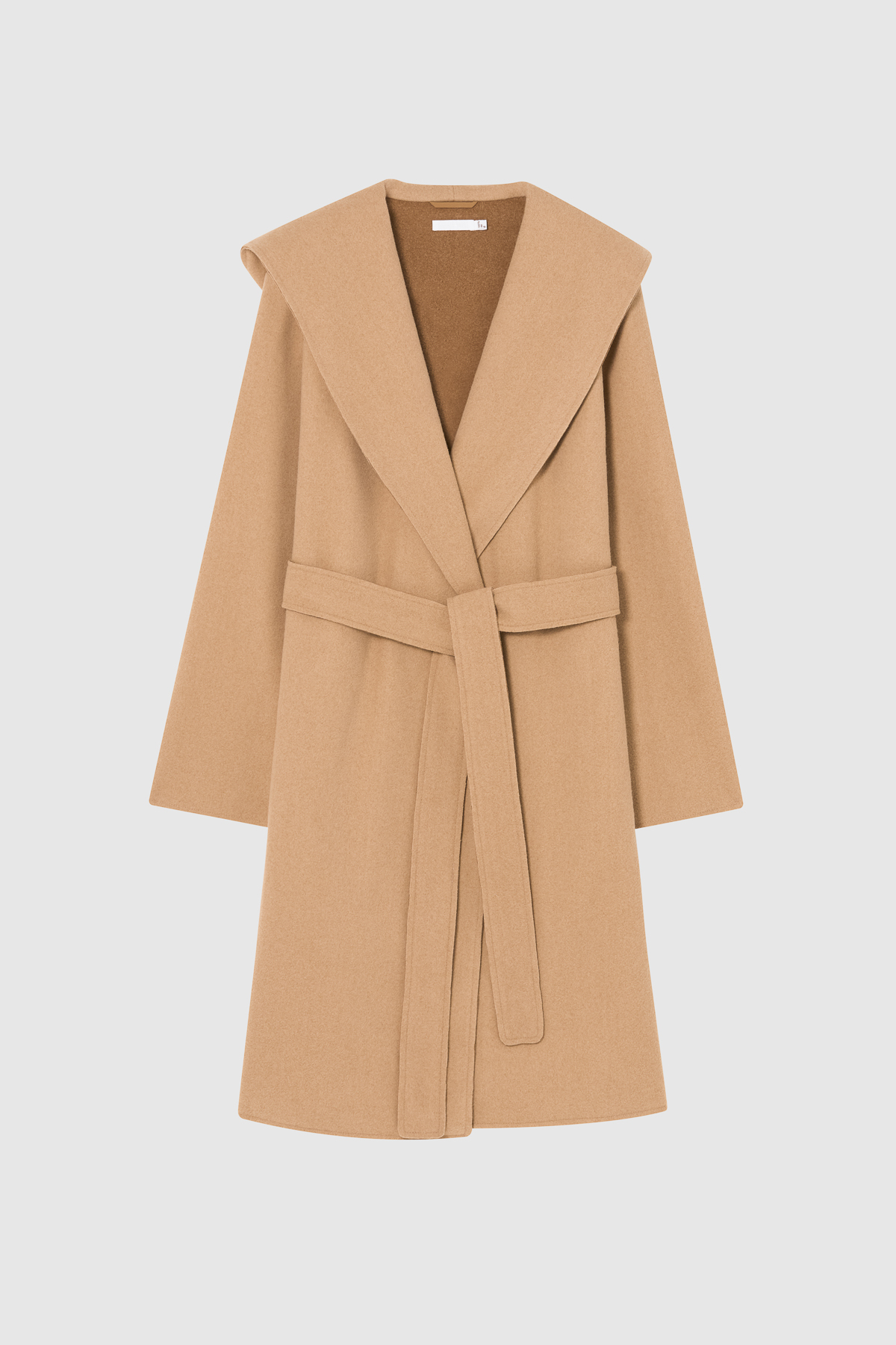 BRUSH 絨毛連帽大衣 女（卡其）