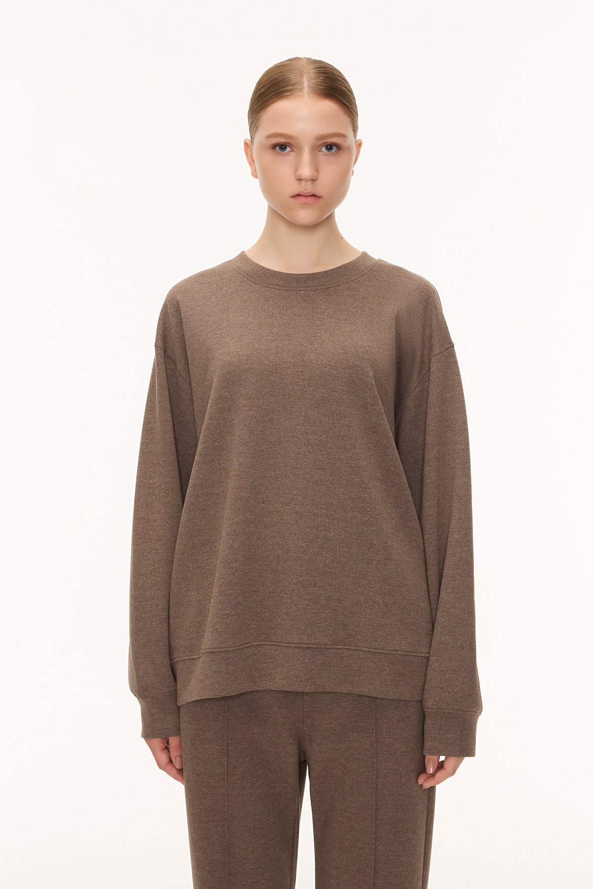 THERMO 長袖上衣 女（紅棕）