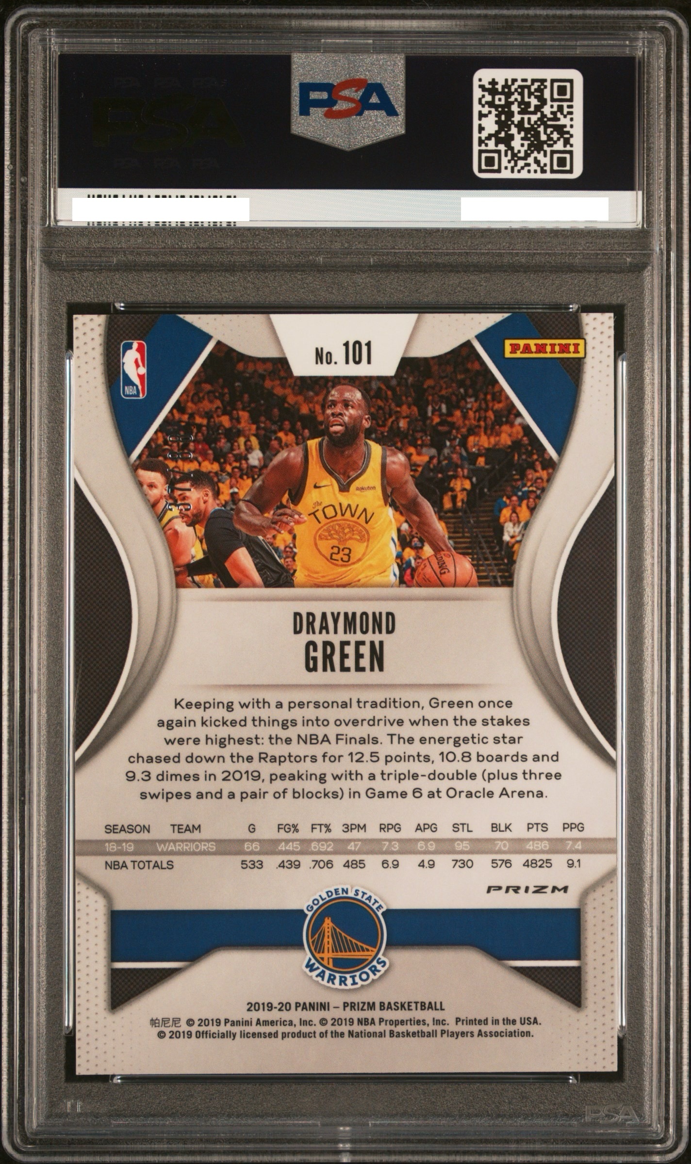 2019 PANINI PRIZM #101 DRAYMOND GREEN CHOICE PRIZM-RED【PSA10】德雷蒙德·格林 No.101