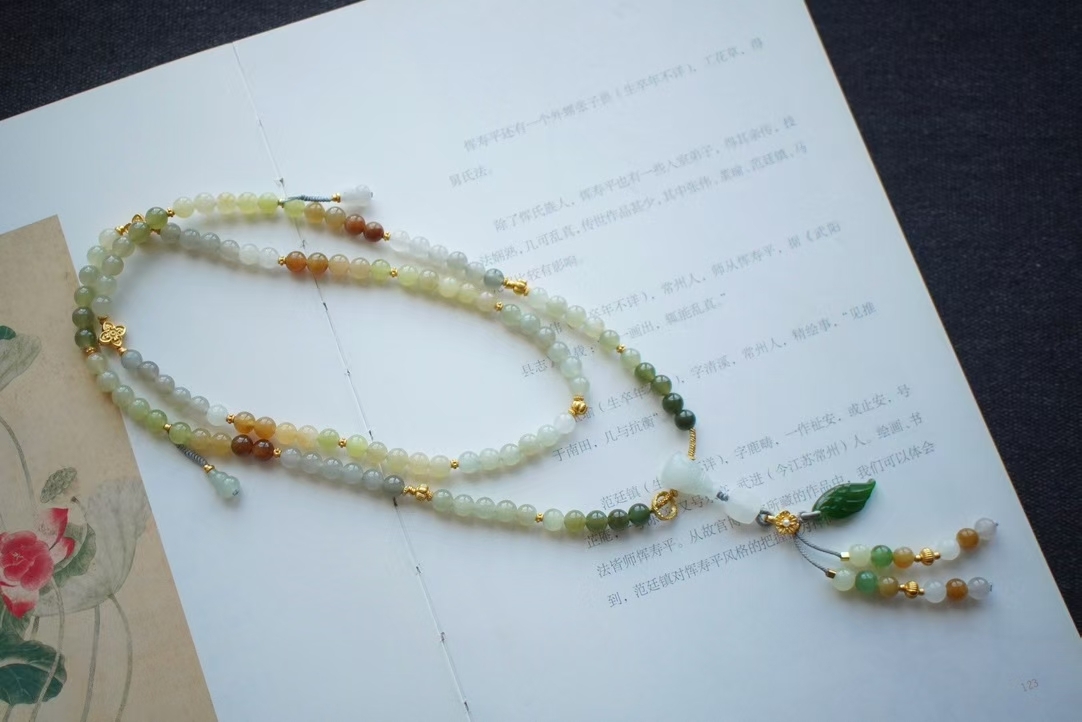 107419 和田玉設計款多寶項鏈/手鏈兩用款 (6mm直徑)