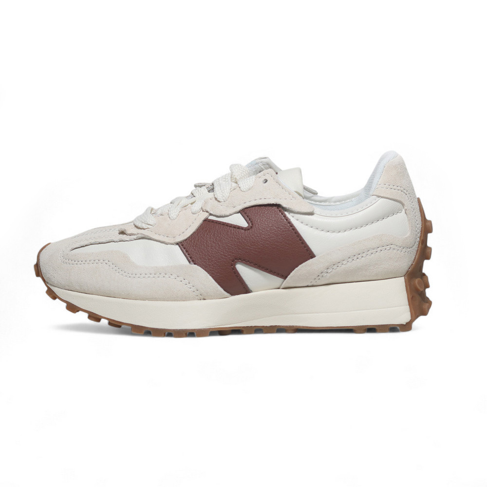NEW BALANCE 休閒鞋 NB 327 米白酒紅 皮革 拼接 復古 女 U327WKM