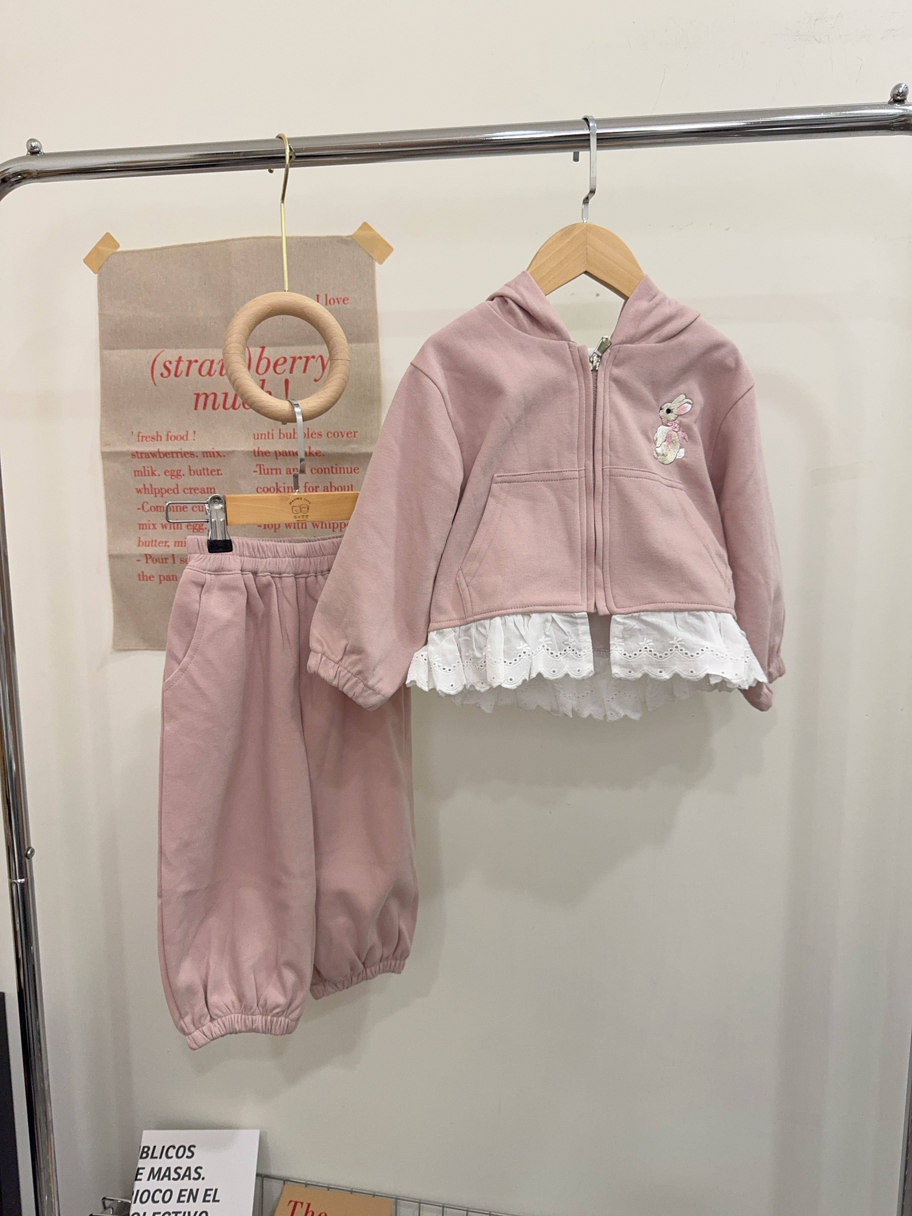 9568粉嫩小兔子套裝c66