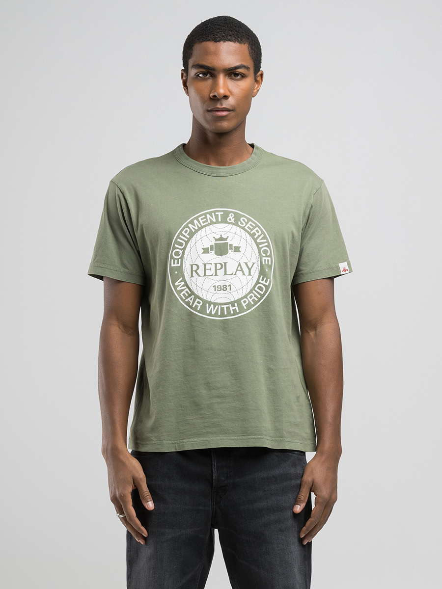 薄荷綠圓形圖案印花T-shirt