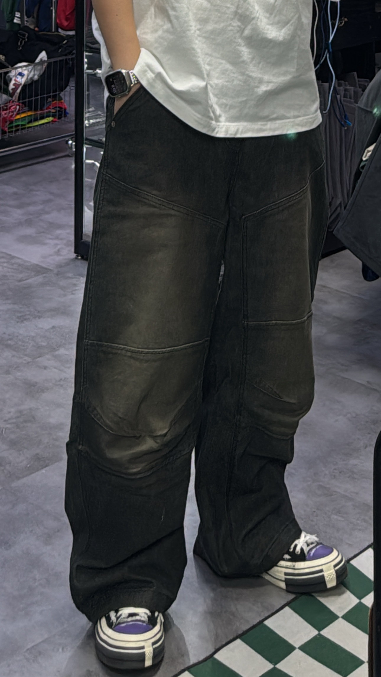 LPT0054 洗水黑牛仔褲