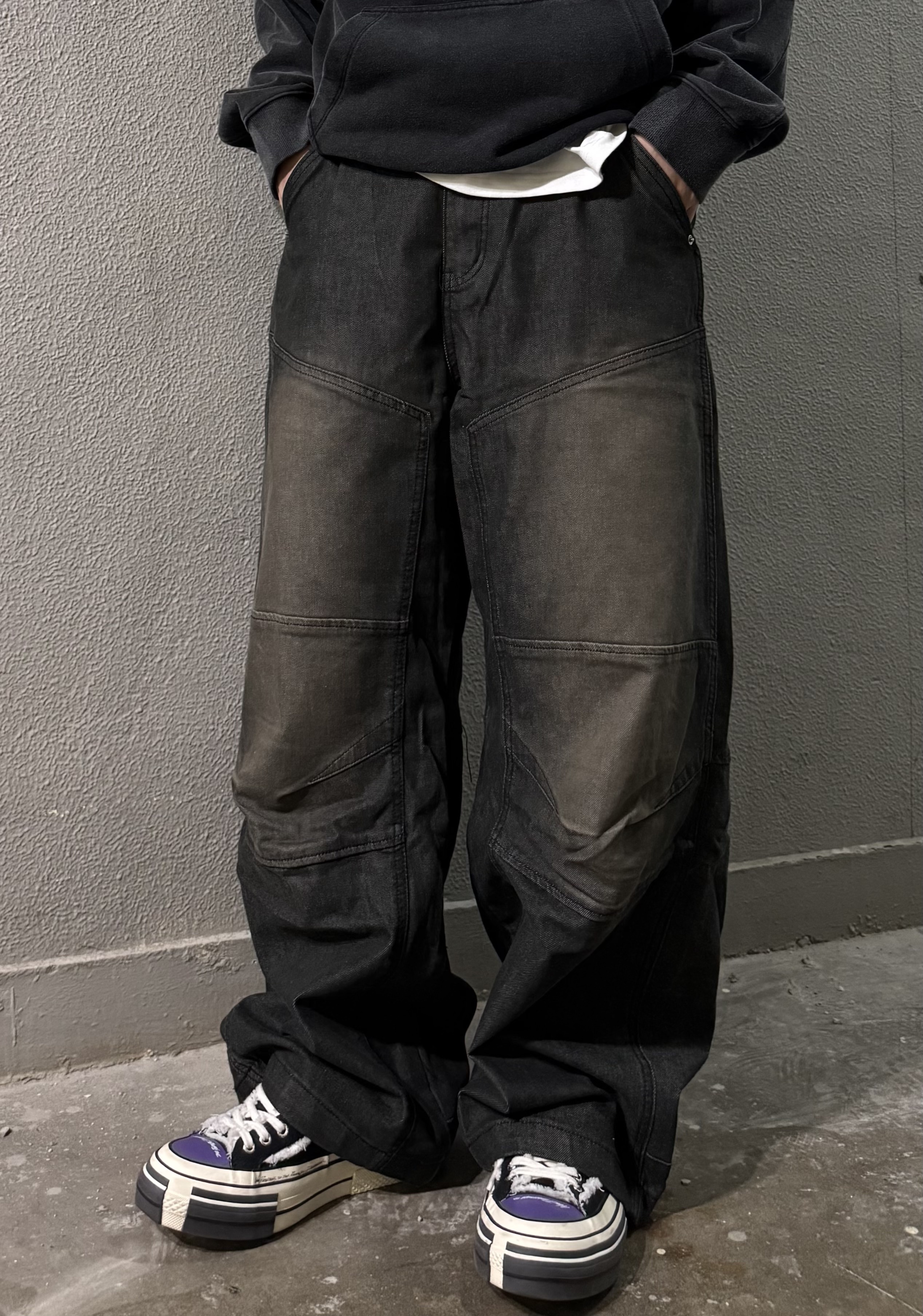 LPT0054 洗水黑牛仔褲