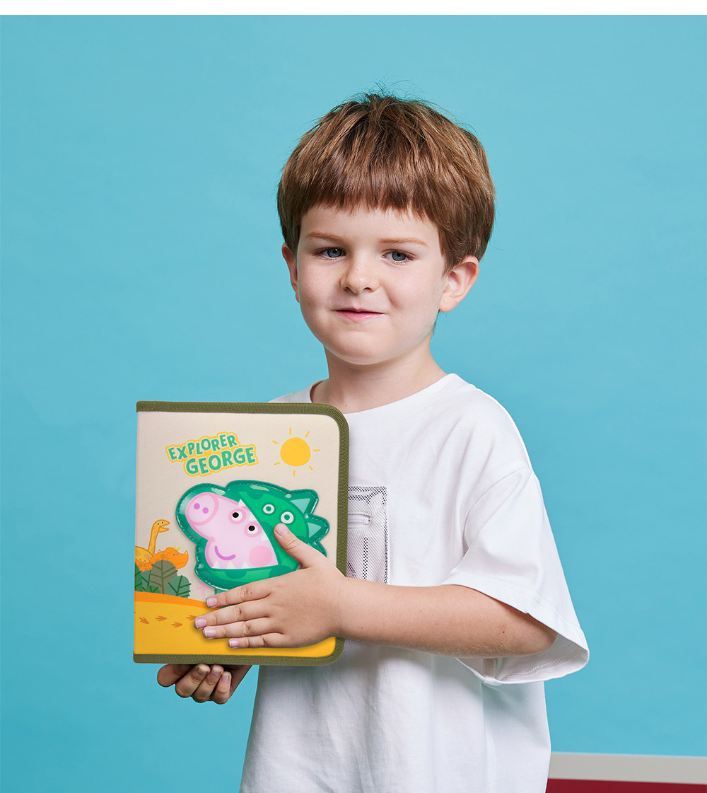 粉紅豬小妹聯名款多功能創意文具袋(11件組)-恐龍喬治 | Tiger Family