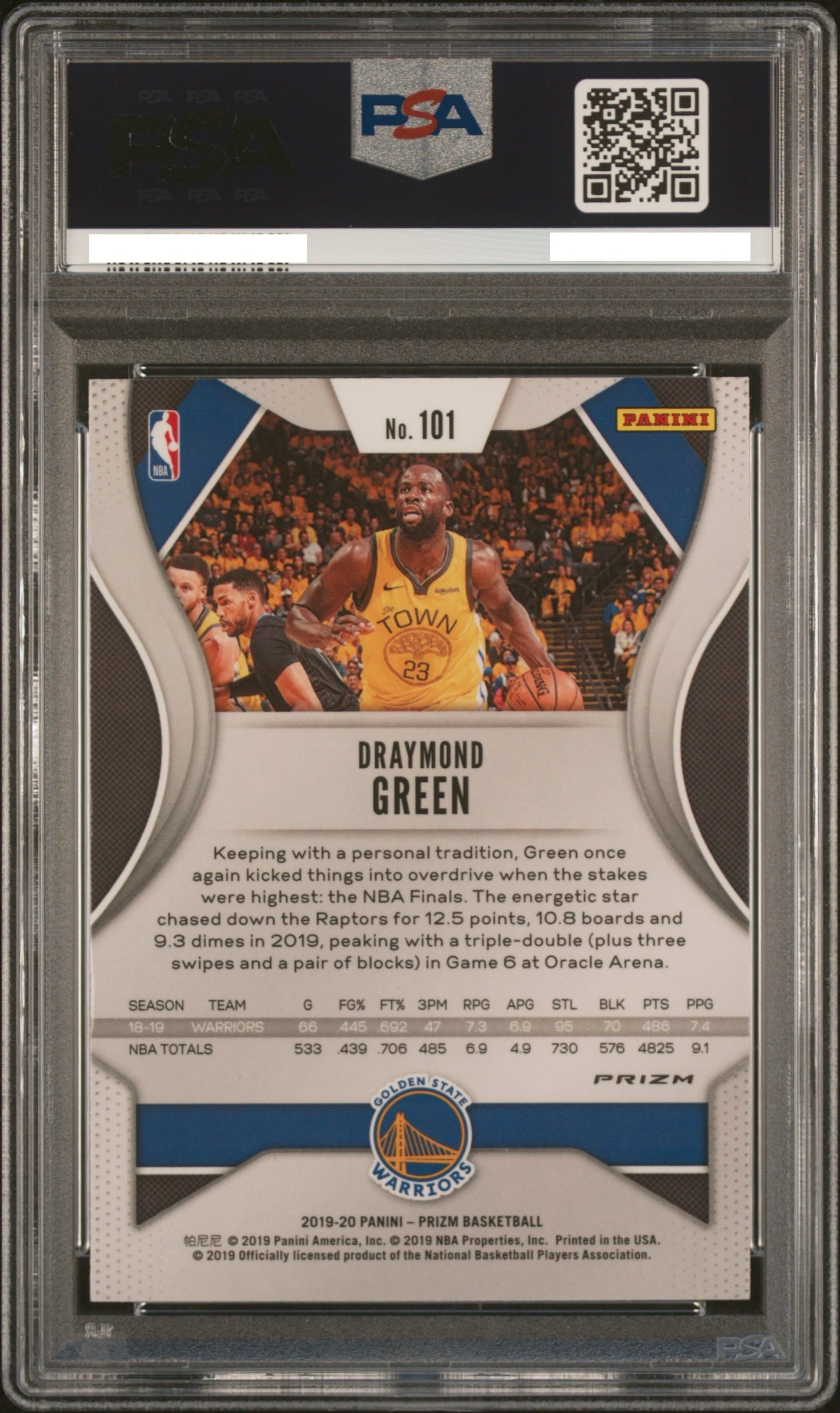 2019 PANINI PRIZM #101 DRAYMOND GREEN PURPLE WAVE【PSA10】德雷蒙德·格林 No.101