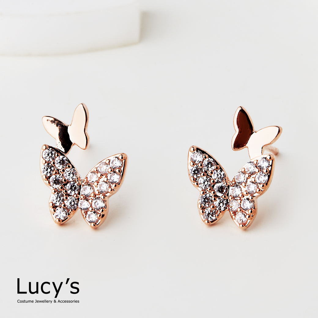 蝶戀 耳環 (二色) (125022/125023)