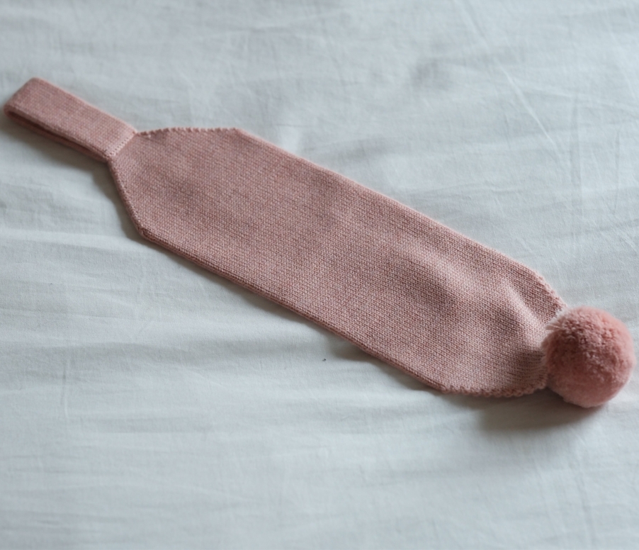 mes kids des fleurs 毛球羊毛圍巾 Knitted scarf-pink