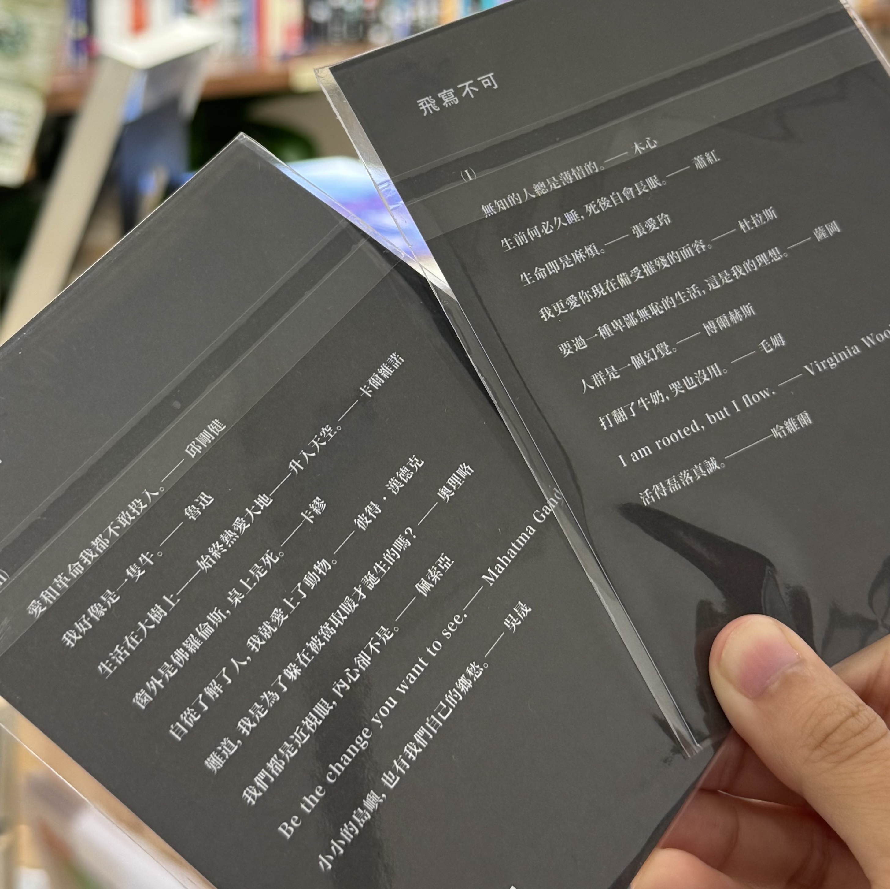 飛地《飛寫不可》精選作家名句貼紙組（共兩組／每組9入）