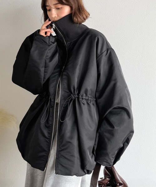 日本🇯🇵連線 Classical Elf 羅紋領腰抽繩氣球襯夾克外套 尼龍材質 抽繩 夾克 外套 外搭 大衣 長袖 2色(任買兩件711免運)/預購