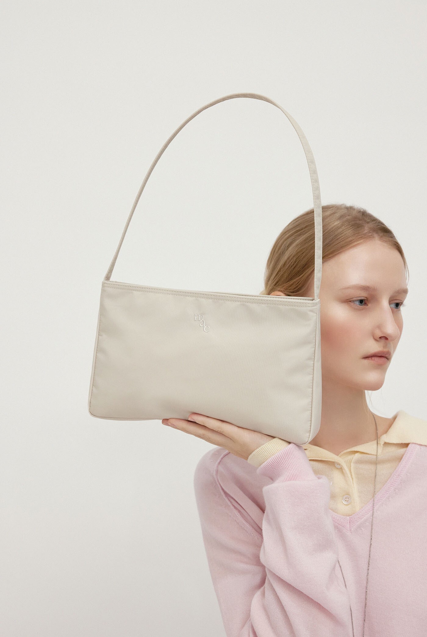 韓國mucu and ebony授權 韓系簡約時尚經典平底單肩包