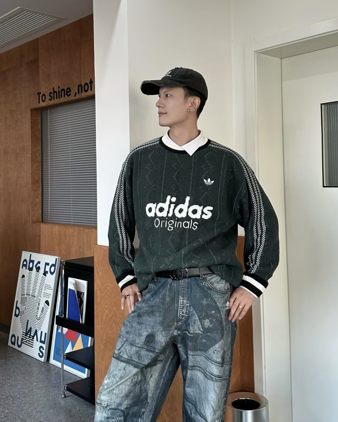 預購】ADIDAS ORIGINALS U SWEATSHIRT 條紋針織衫2色KS5957