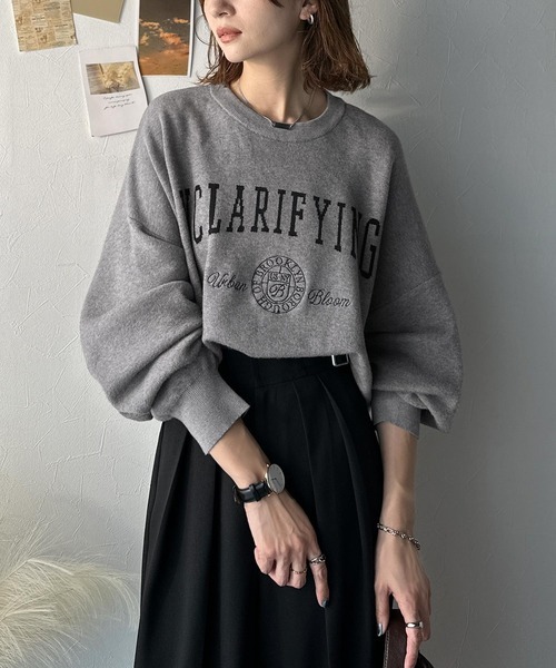 日本🇯🇵連線 Classical Elf 徽章刺繡緹花針織套頭衫 針織 套頭衫 刺繡  寬鬆 長袖 4色(任買兩件711免運)/預購