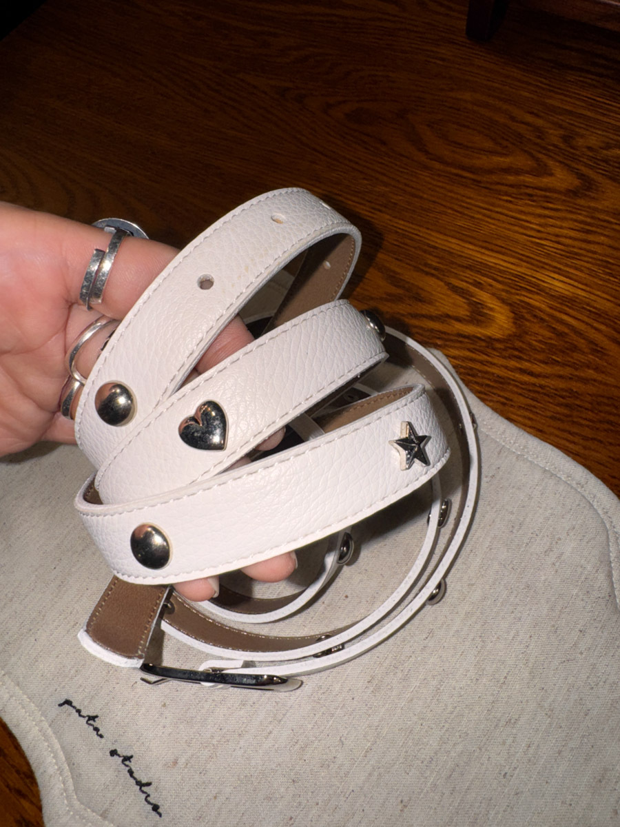 兩圈款 真皮 鍋釘 皮帶 【不設退換】