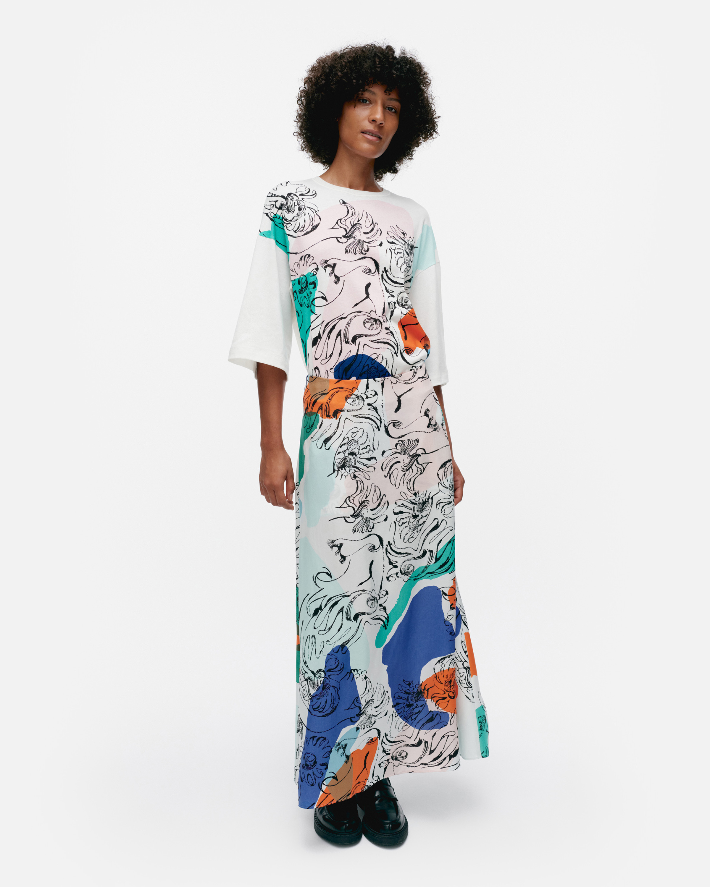 KEVEÄ BLOMBOM 印花長裙