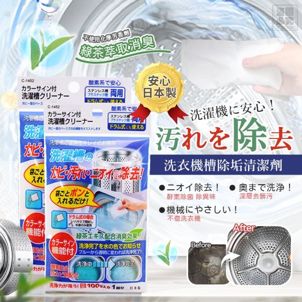 WSBB9586 日本洗衣機槽除垢清潔劑（1套2包）（現貨T43）