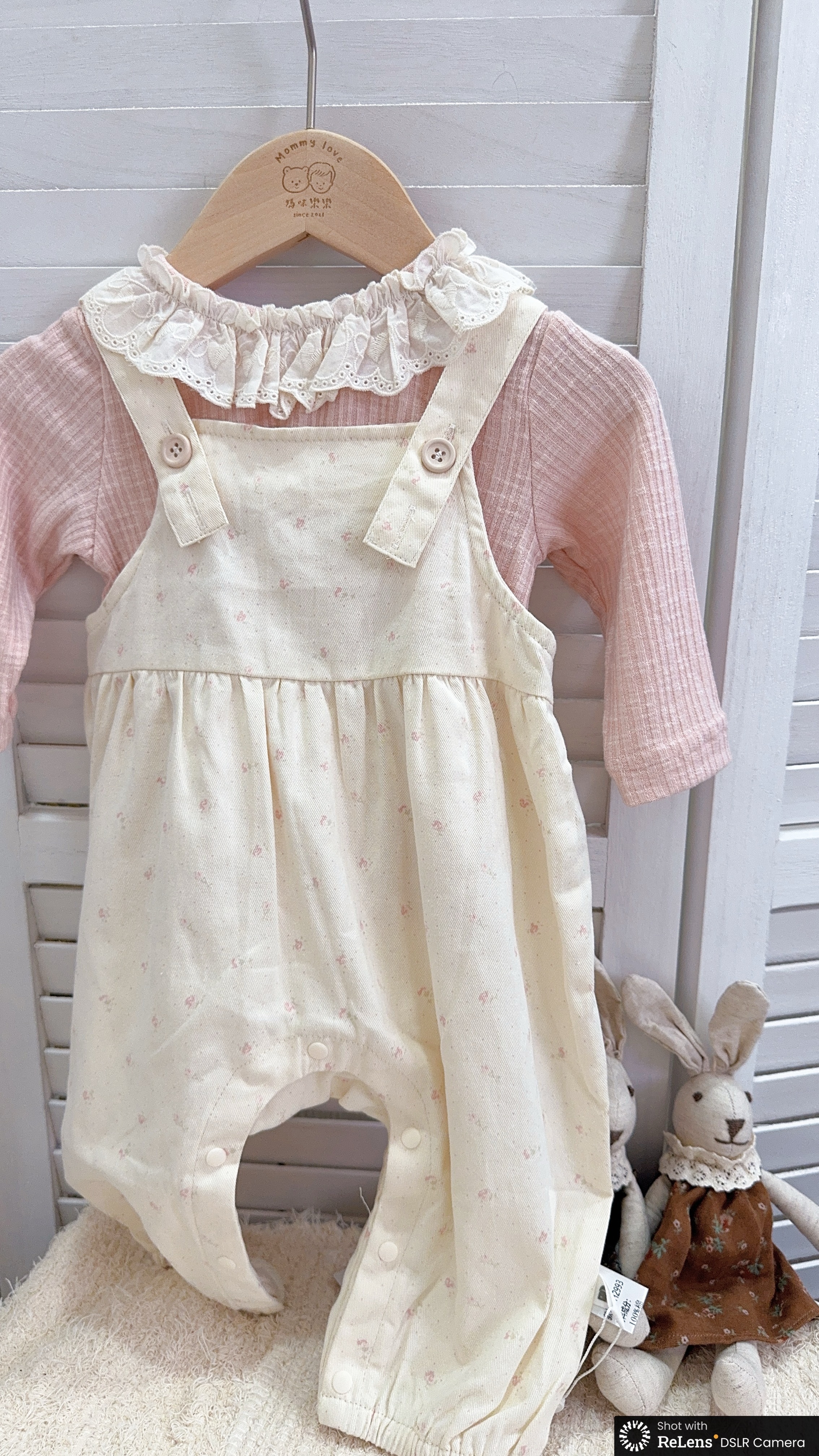 H2993背後大蝴蝶結碎花連身褲c91