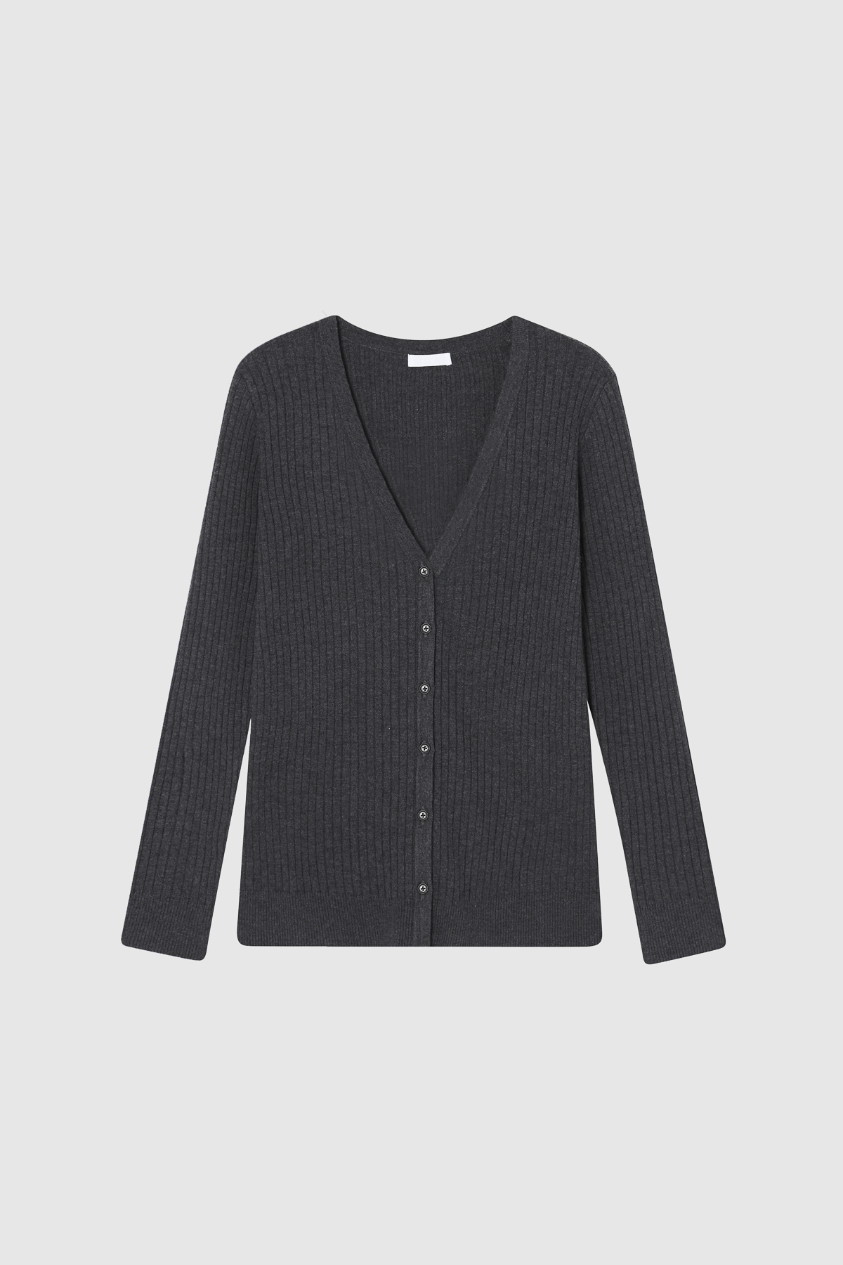 Luum羅紋開襟衫（深灰）