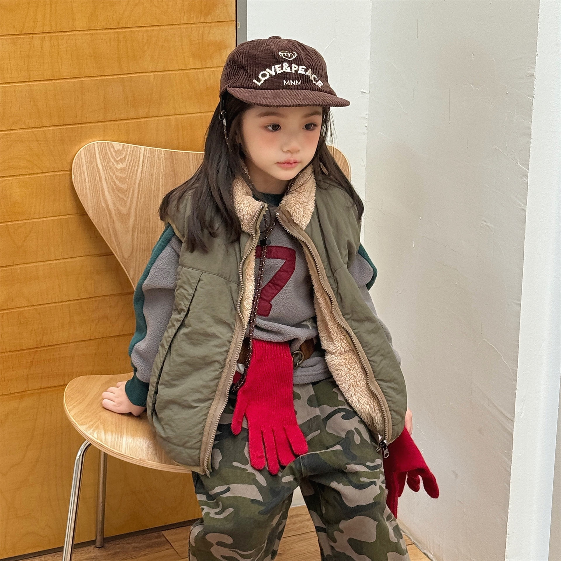 兩色正反兩穿北極絨背心