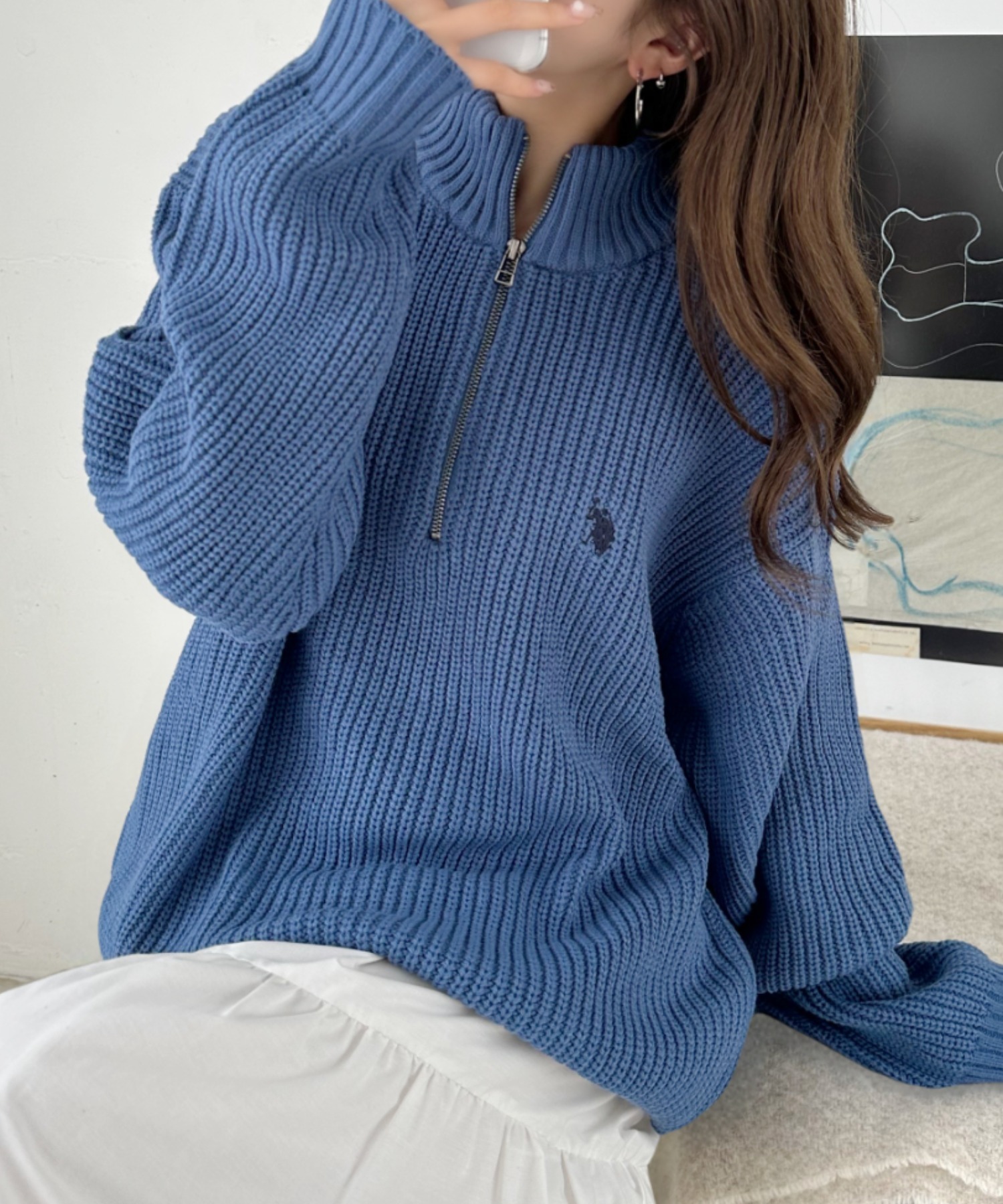 🇯🇵U.S. POLO ASSN. X Ada. 半拉鍊 針織毛衣 針織衫 長袖 保暖 / 預購