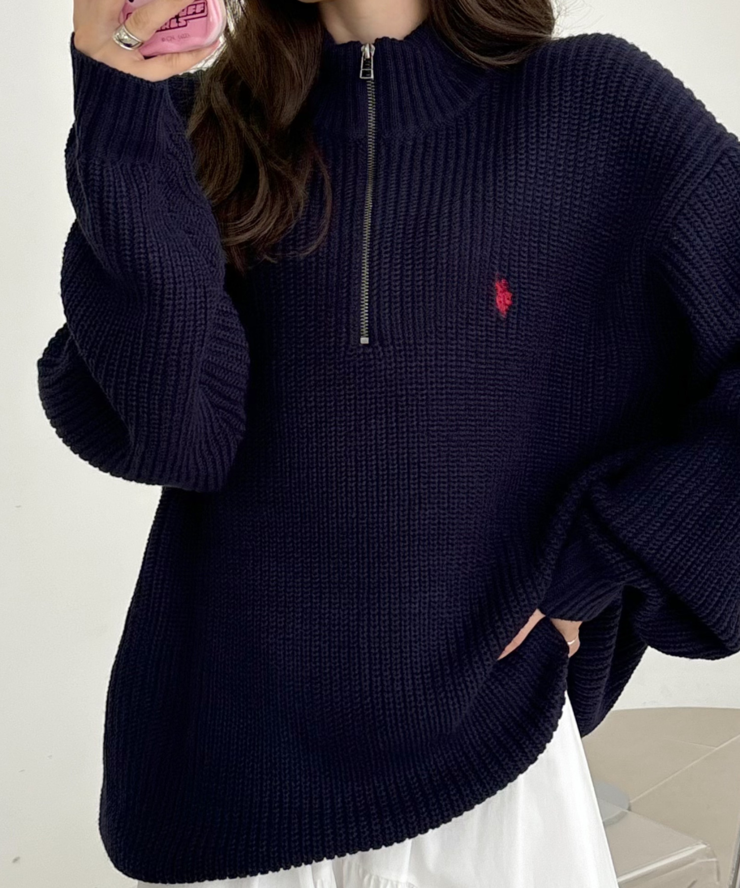 🇯🇵U.S. POLO ASSN. X Ada. 半拉鍊 針織毛衣 針織衫 長袖 保暖 / 現貨