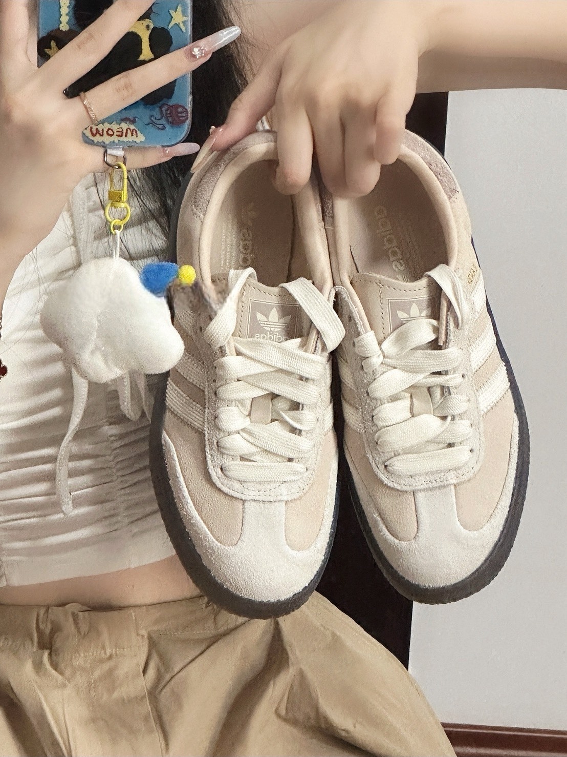 ADIDAS ORIGINALS SAMBAE 燕麥奶杏
