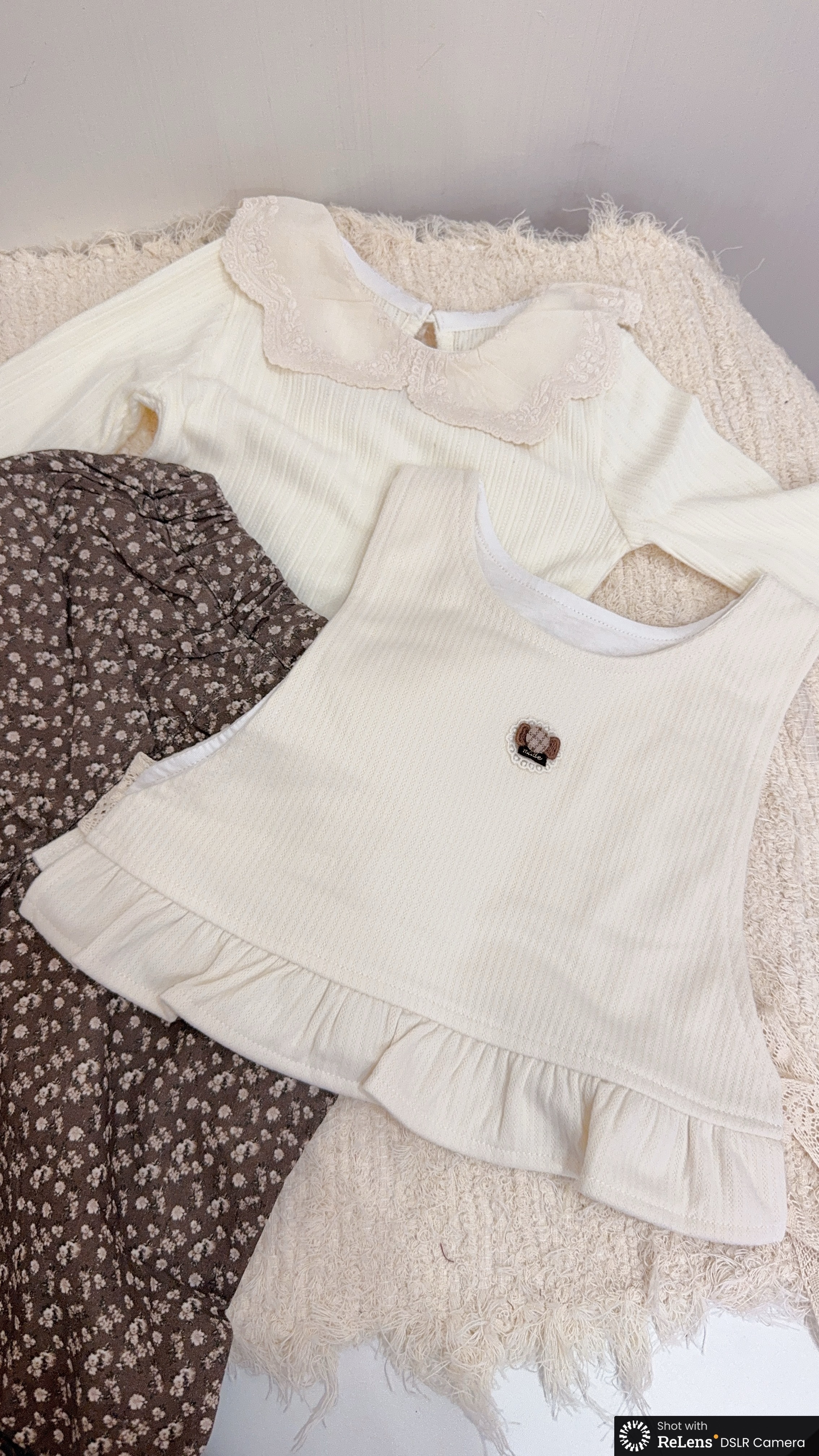 z1192側綁帶花花褲三件式套裝c97