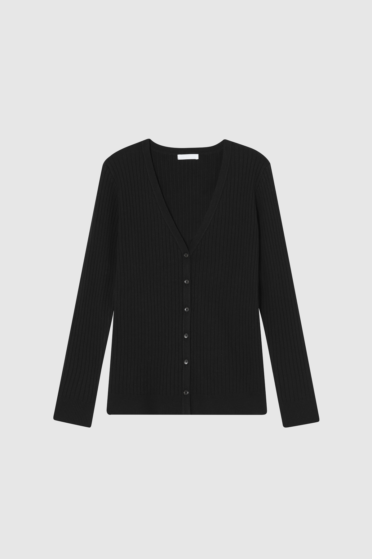 Luum羅紋開襟衫（黑色）