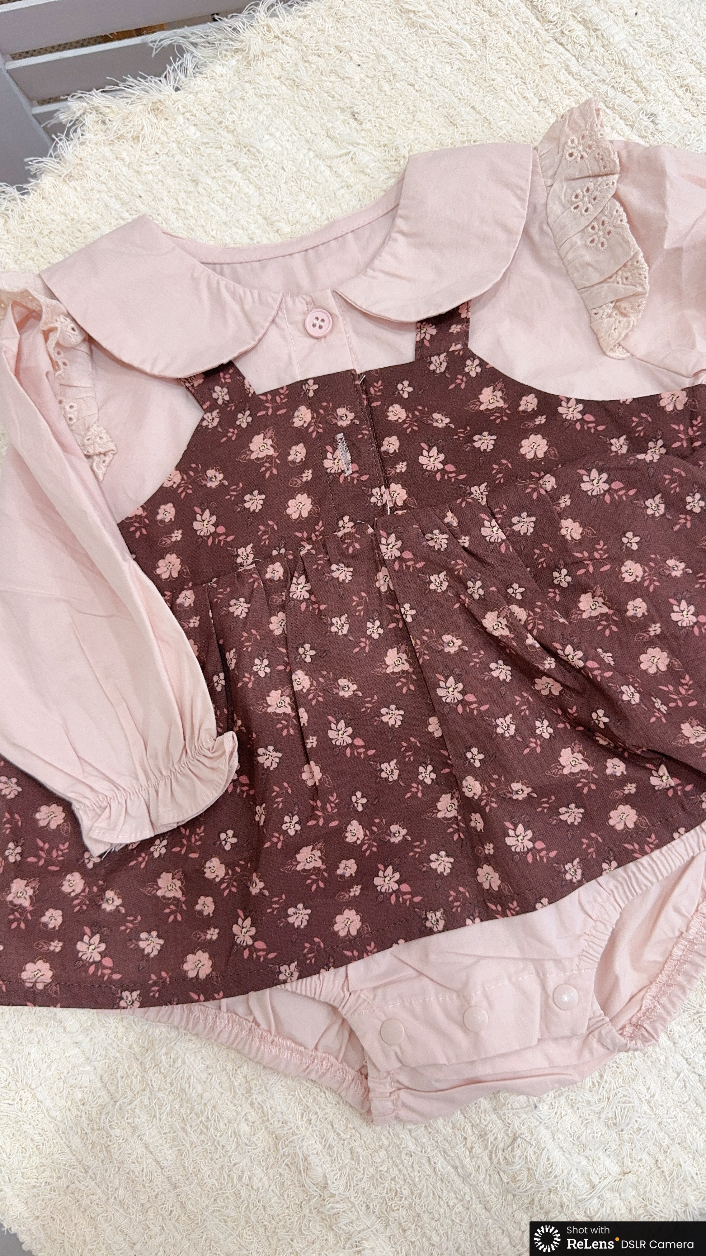 H2356碎花假兩件包屁衣c98