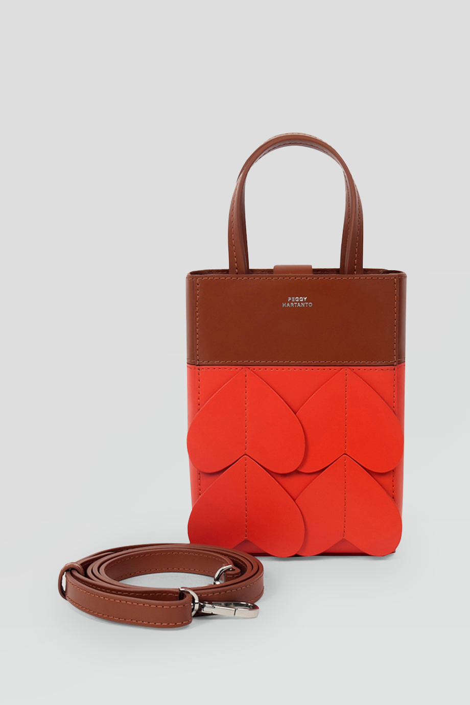 PEGGY HARTANTO｜AXIL 真皮撞色花瓣造型手提包
