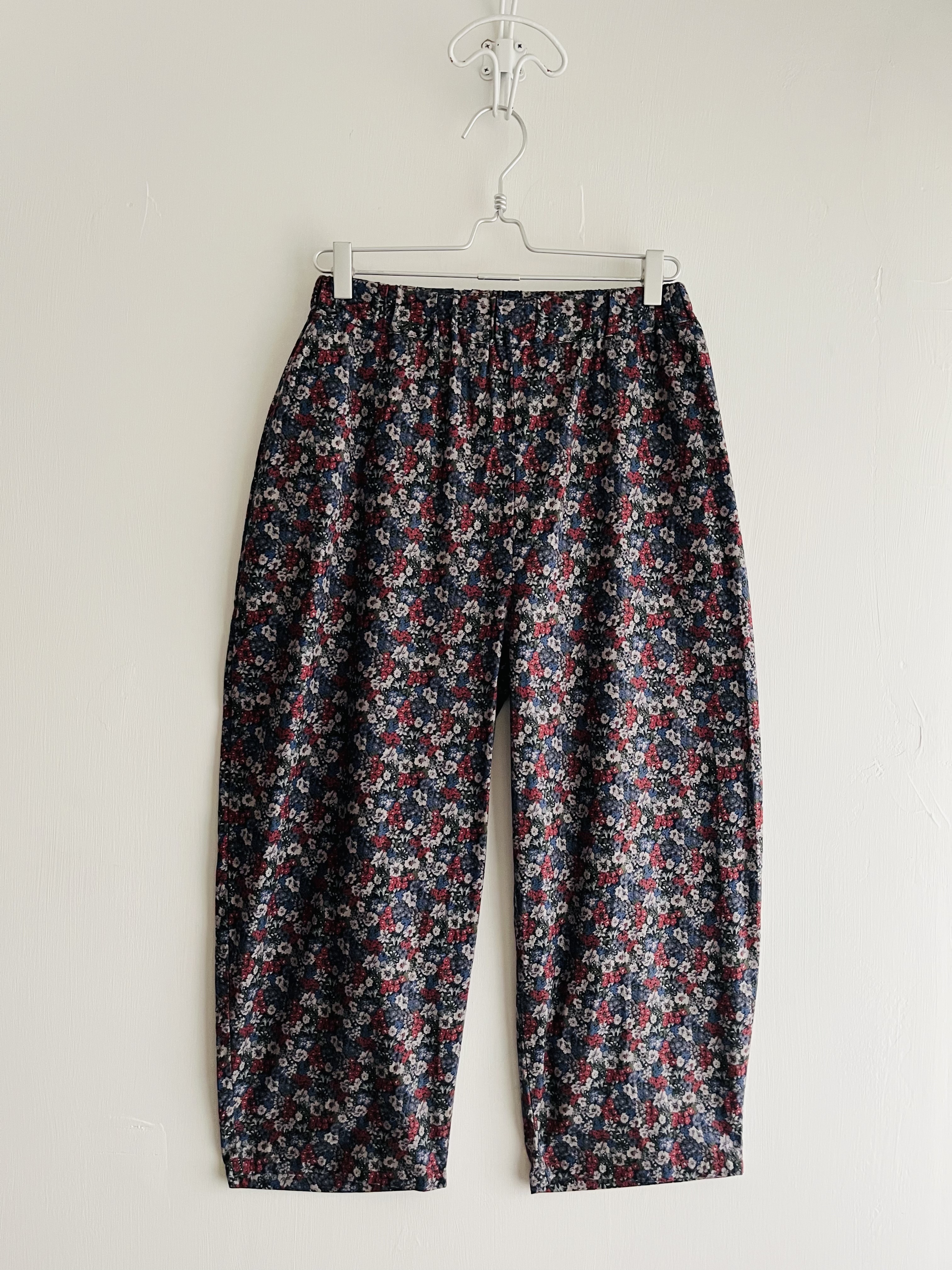 日本製NARU灰色碎花全橡筋褲