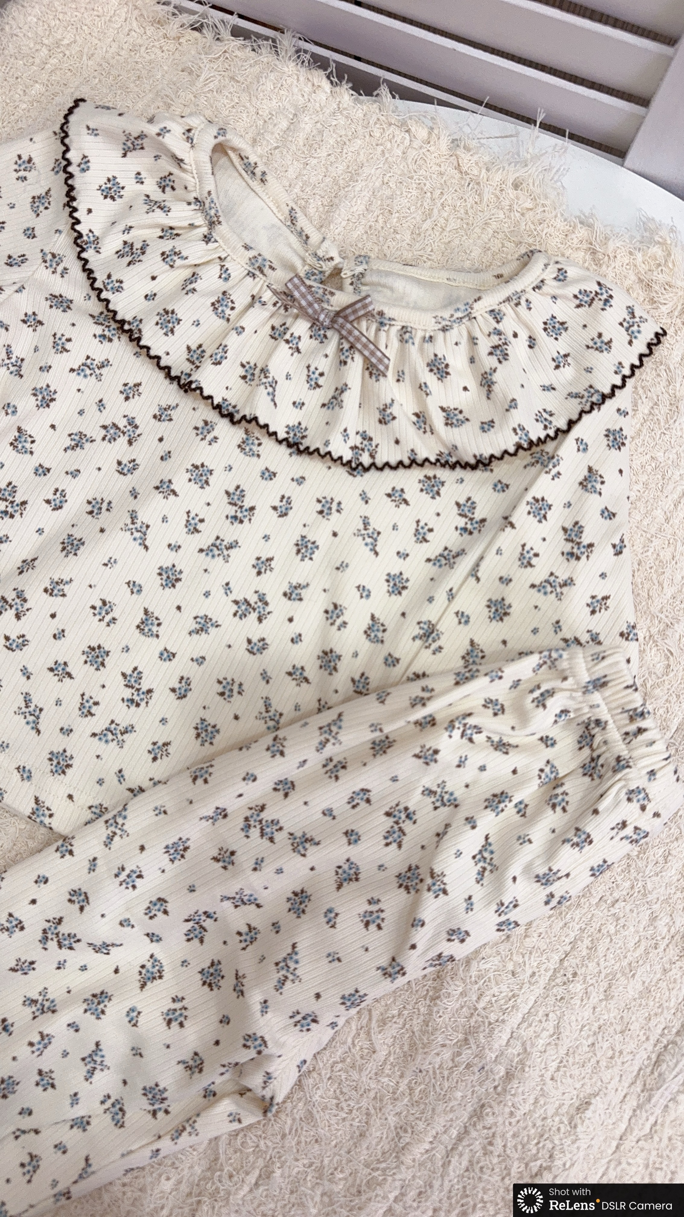 H3712針織碎花翻領套裝c100