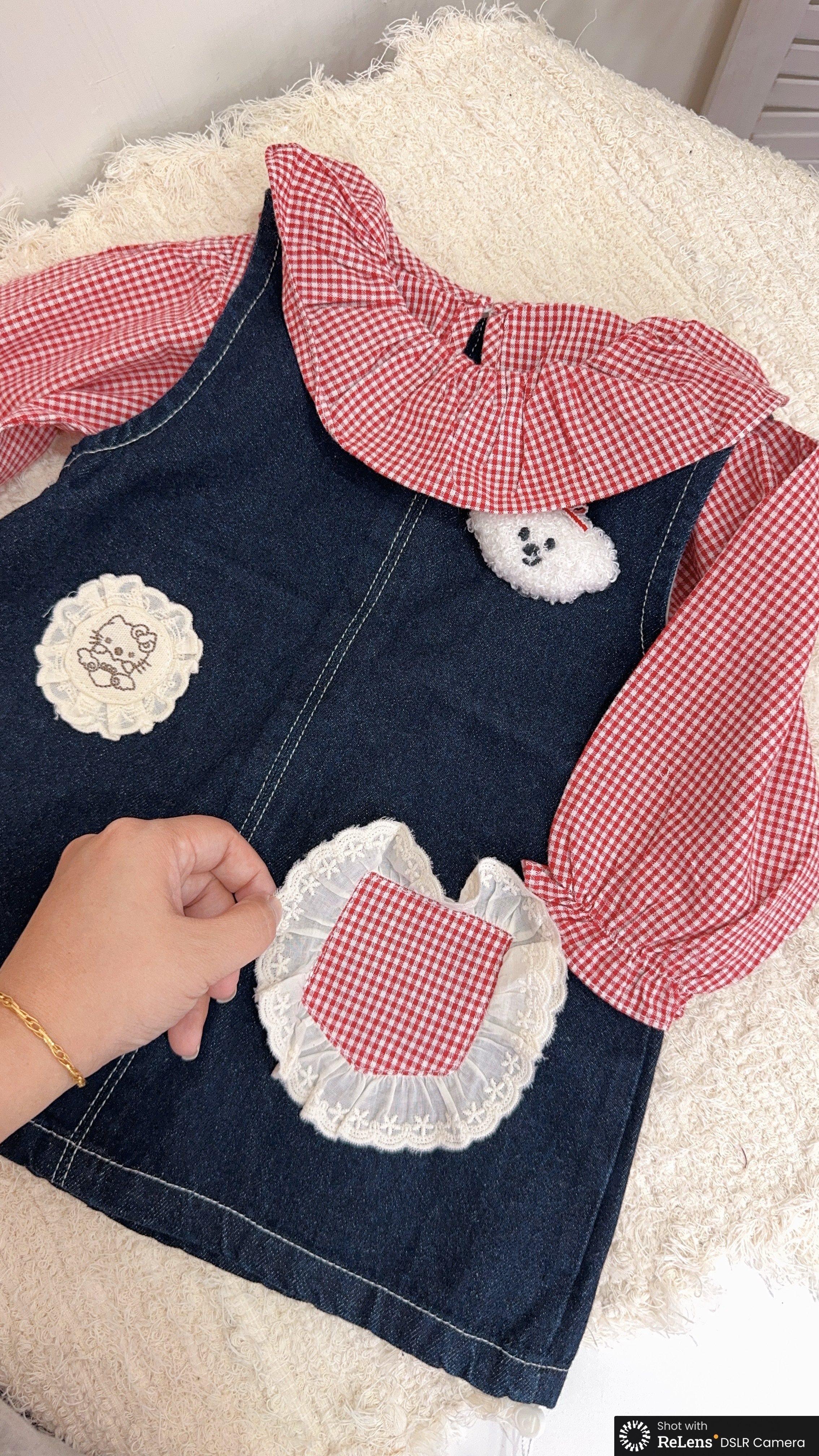 H5016紅格ＫＴ連身裙套裝c101