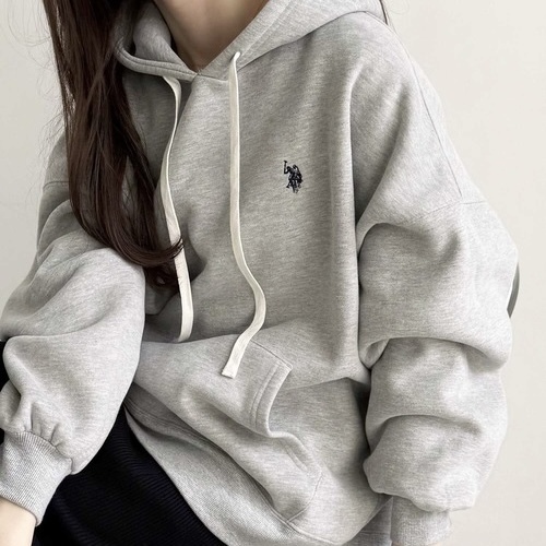 U.S. POLO ASSN. x GeeRA 刺繡LOGO 帽T 連帽上衣 帽踢 保暖 羊毛內裡 96863980