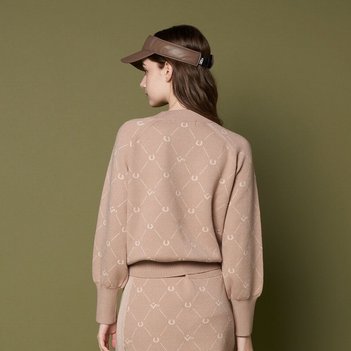 女士-馬蹄鐵提花長袖針織衫